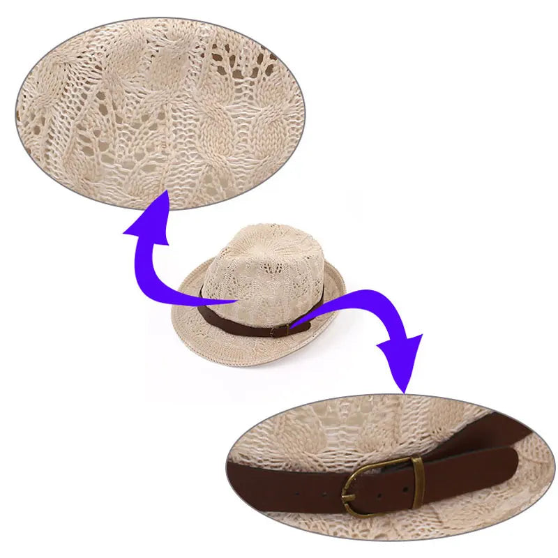 Women's Knitted Fedora Jazz Hat