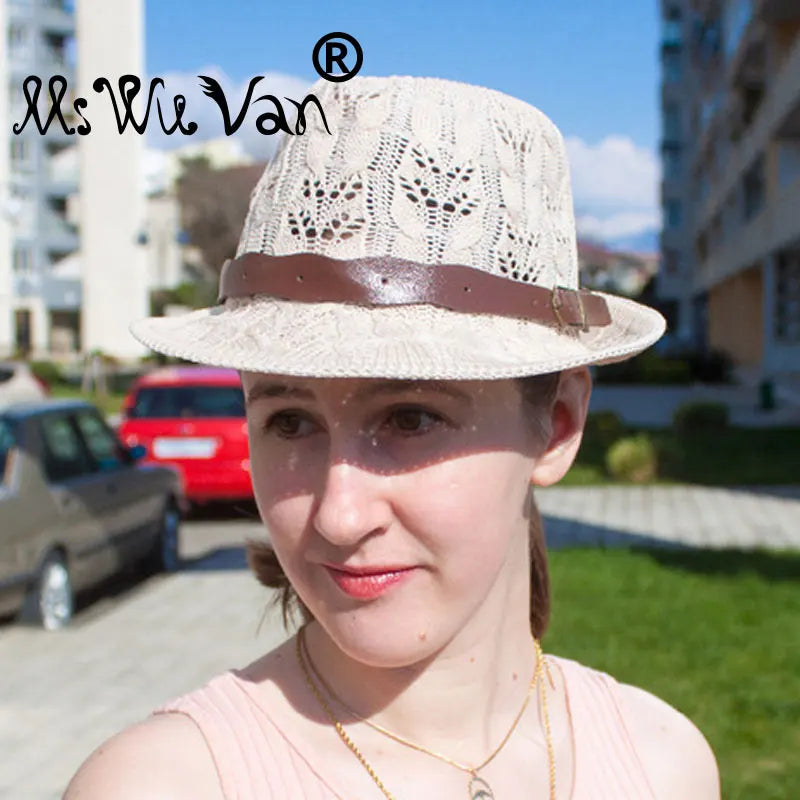 Women's Knitted Fedora Jazz Hat
