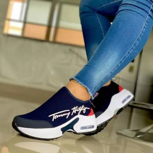 Women's Breathable Wedge Walking Sneakers