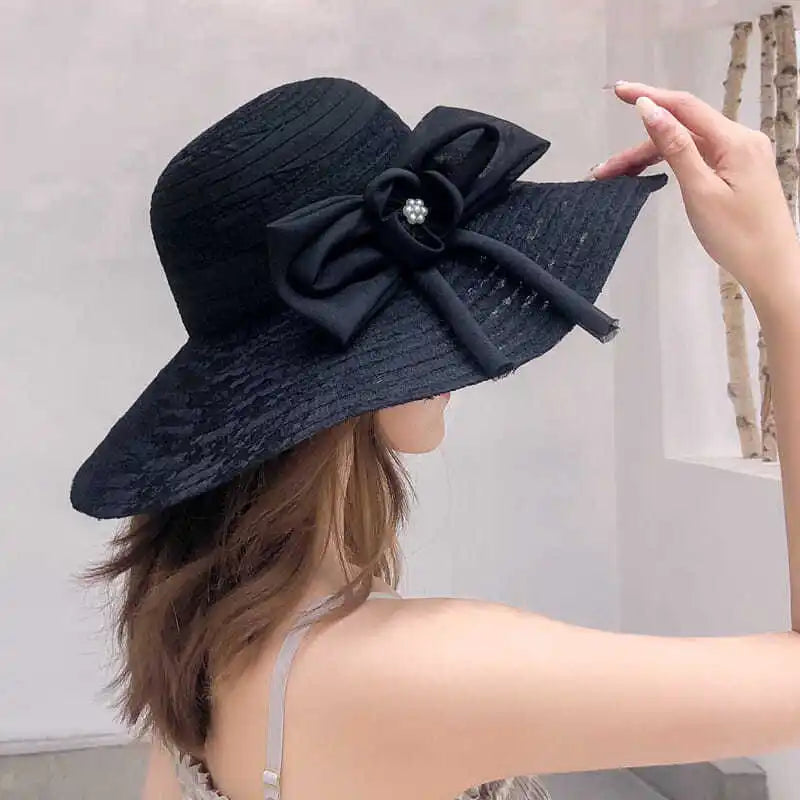Women's Large Brim Foldable Beach Sun Hat