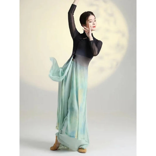 Women's Cheongsam Chiffon Dance Dress