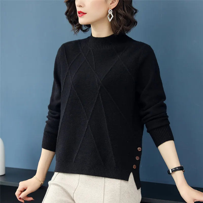 Women's Half Turtleneck Knit Sweater