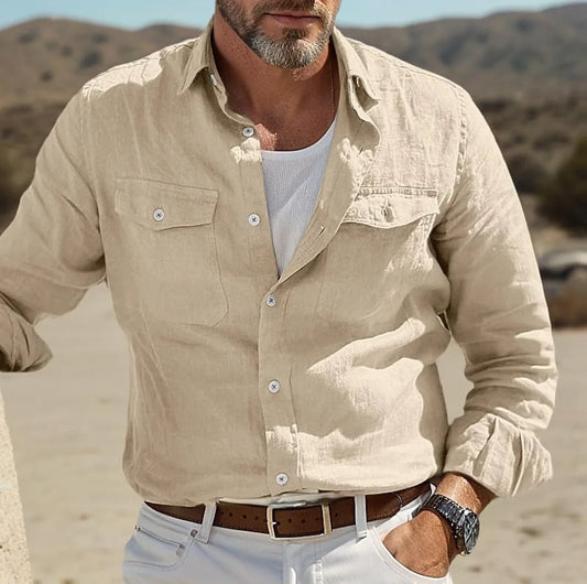 Men's Linen Business Gentleman Shirt