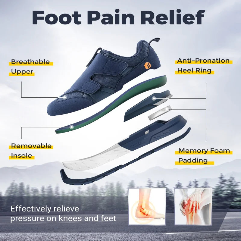 Men's Wide Fit Diabetic Slip-On Sneakers