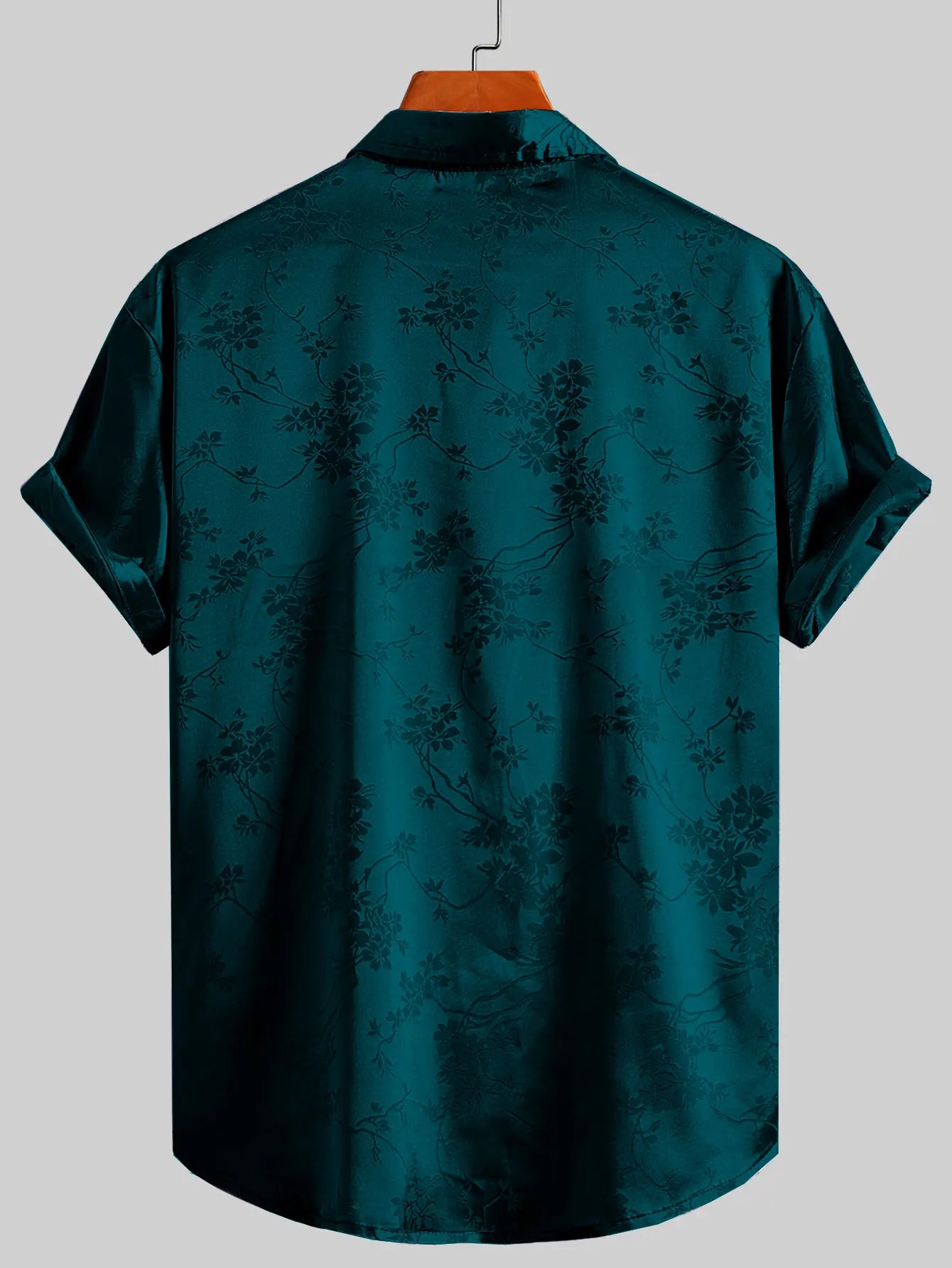 Men's Embroidered Short Sleeve Beach Shirt