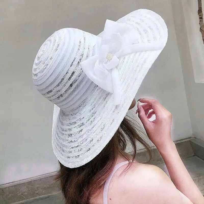 Women's Large Brim Foldable Beach Sun Hat