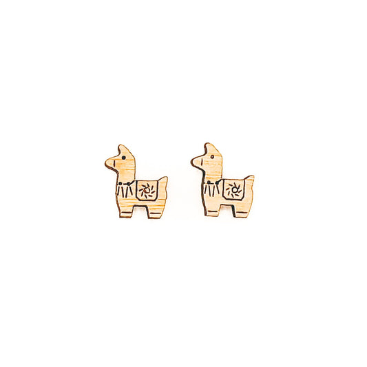 Alpaca Bamboo Earrings