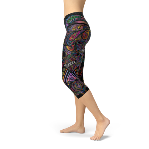 Midnight Mosaic Capri Leggings