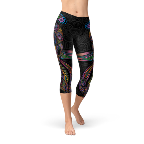 Midnight Mosaic Capri Leggings